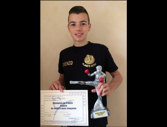 Lorenzo Place champion de France jeune savate 2014